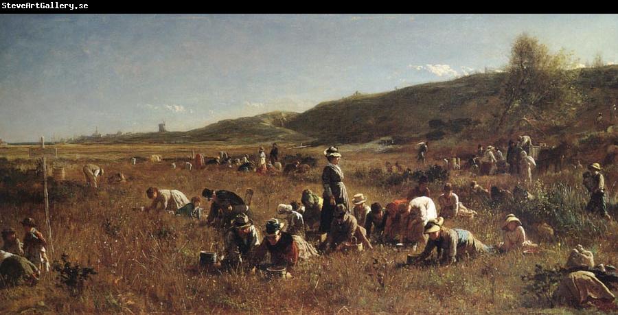 Eastman Johnson THe Cranberry Harvest,Island of Nantucket